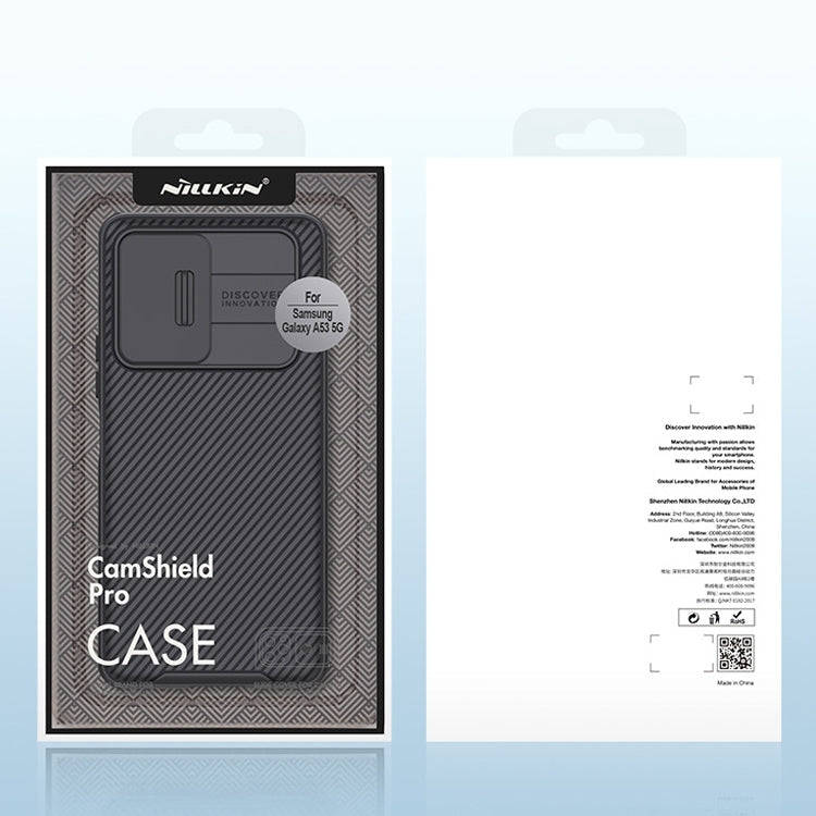 For Samsung Galaxy A53 5G NILLKIN CamShield Pro Series PC Full Coverage Phone Case(Blue) - Galaxy Phone Cases by NILLKIN | Online Shopping UK | buy2fix
