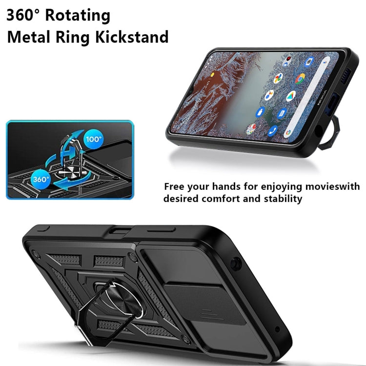 For Nokia G10 / G20 Sliding Camera Cover Design TPU+PC Phone Case(Black) by buy2fix