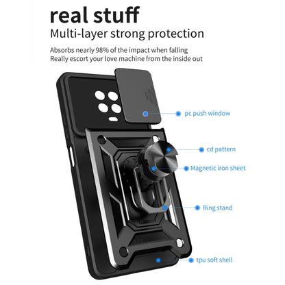 For Nokia G10 / G20 Sliding Camera Cover Design TPU+PC Phone Case(Black) by buy2fix