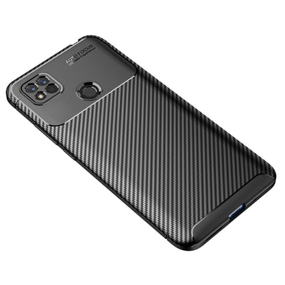 For Xiaomi Redmi 10A Carbon Fiber Texture Shockproof TPU Phone Case(Black) by buy2fix