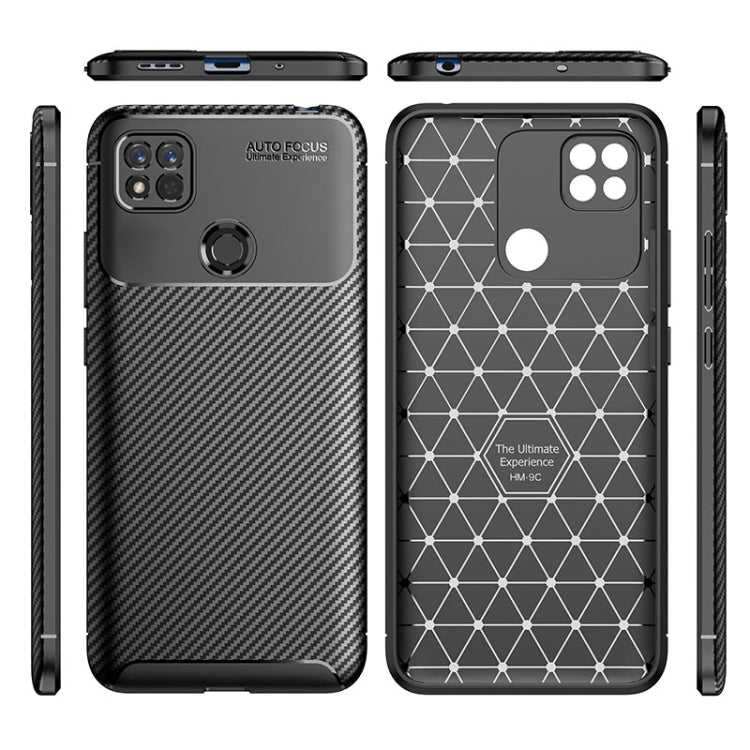 For Xiaomi Redmi 10A Carbon Fiber Texture Shockproof TPU Phone Case(Black) by buy2fix