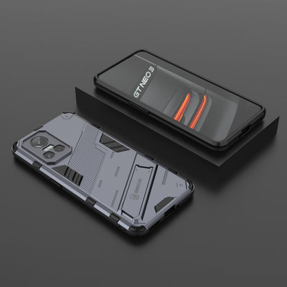 For OPPO Realme GT Neo3 5G China Punk Armor 2 in 1 PC + TPU Shockproof Phone Case with Invisible Holder(Grey) - Realme Cases by buy2fix | Online Shopping UK | buy2fix