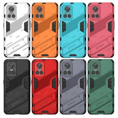 For OPPO Realme GT Neo3 5G China Punk Armor 2 in 1 PC + TPU Shockproof Phone Case with Invisible Holder(Grey) - Realme Cases by buy2fix | Online Shopping UK | buy2fix