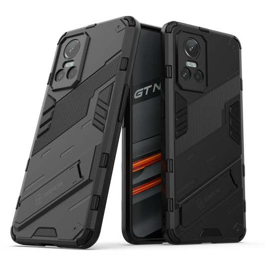 For OPPO Realme GT Neo3 5G China Punk Armor 2 in 1 PC + TPU Shockproof Phone Case with Invisible Holder(Black) - Realme Cases by buy2fix | Online Shopping UK | buy2fix