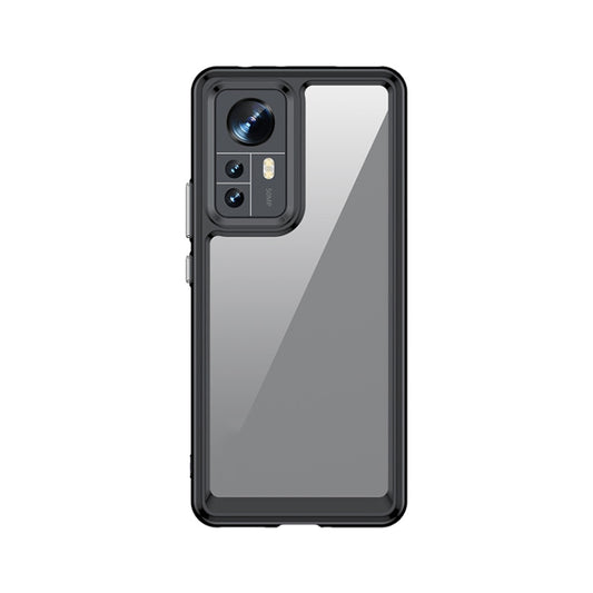 For Xiaomi 12X Colorful Series Acrylic + TPU Phone Case(Black) - Xiaomi Cases by buy2fix | Online Shopping UK | buy2fix