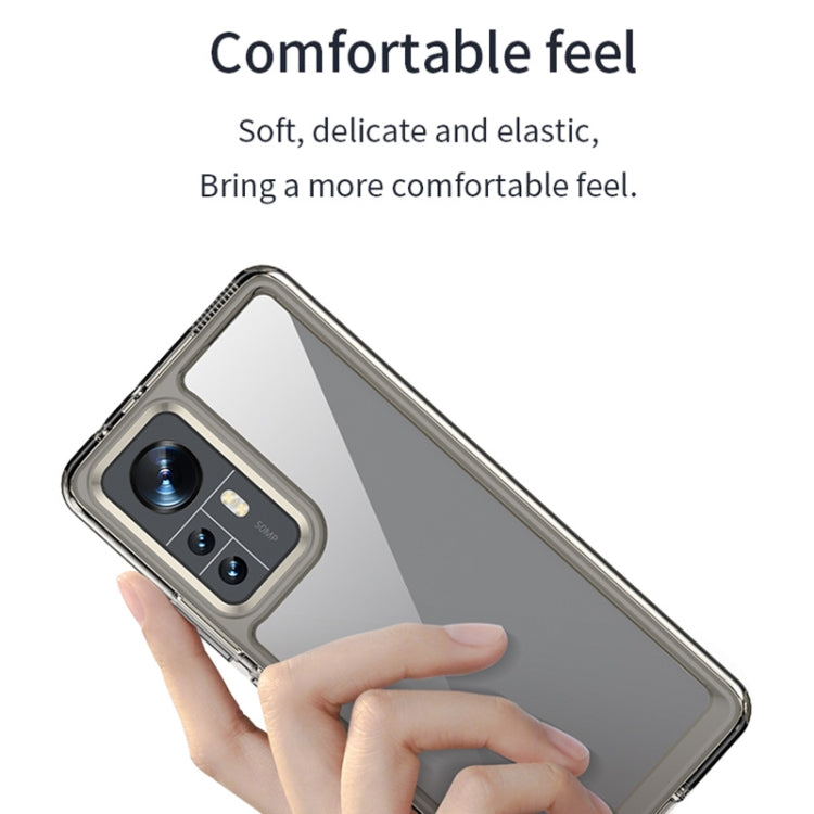 For Xiaomi 12X Colorful Series Acrylic + TPU Phone Case(Black) - Xiaomi Cases by buy2fix | Online Shopping UK | buy2fix