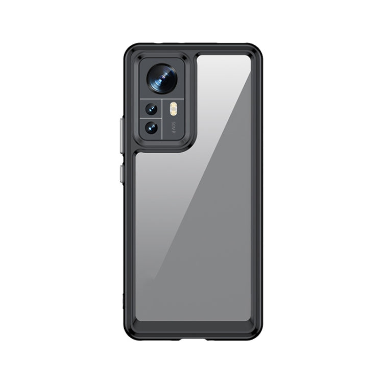 For Xiaomi 12 Pro / 12S Pro Colorful Series Acrylic + TPU Phone Case(Black) - Xiaomi Cases by buy2fix | Online Shopping UK | buy2fix