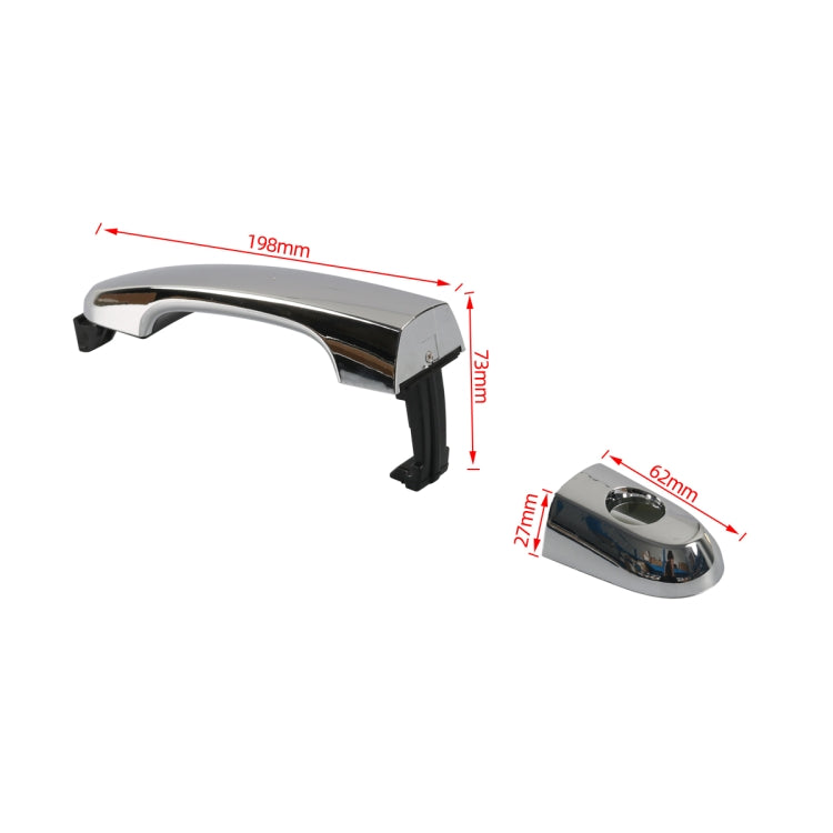 A6849-01 Car Front Left Door Outside Handle with Hole 82651-2P010 for Kia Sorento 2011-2015 by buy2fix