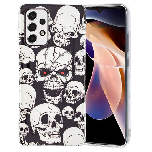For Samsung Galaxy A13 4G Luminous TPU Protective Phone Case(Skull) - Galaxy Phone Cases by buy2fix | Online Shopping UK | buy2fix