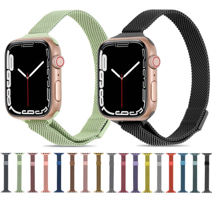 Milanese Small Waist Watch Band For Apple Watch Ultra 49mm&Watch Ultra 2 49mm / Series 9&8&7 45mm / SE 3&SE 2&6&SE&5&4 44mm / 3&2&1 42mm(Black) by buy2fix