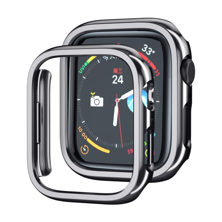 Electroplated PC Hollow Watch Protective Case For Apple Watch Series 9 / 8 / 7 45mm(Black) by buy2fix