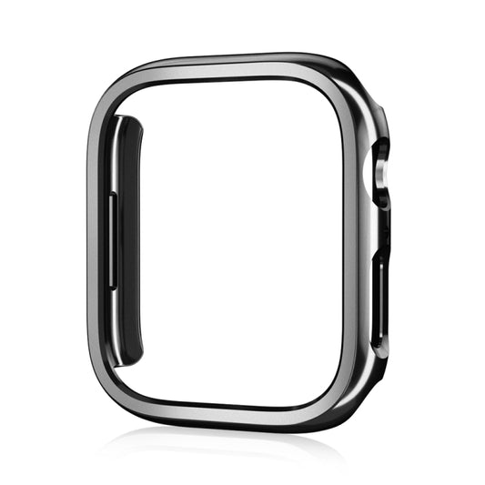 Electroplated PC Hollow Watch Protective Case For Apple Watch Series 9 / 8 / 7 45mm(Black) by buy2fix