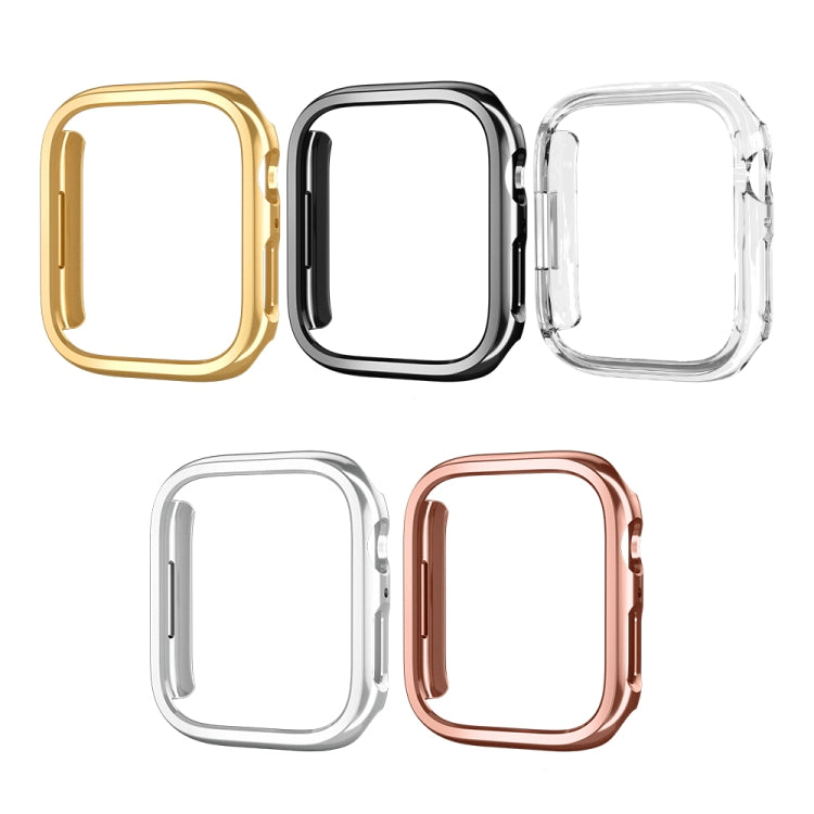 Electroplated PC Hollow Watch Protective Case For Apple Watch Series 9 / 8 / 7 45mm(Black) by buy2fix