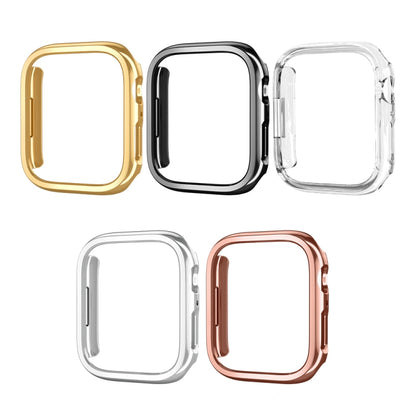 Electroplated PC Hollow Watch Protective Case For Apple Watch Series 9 / 8 / 7 45mm(Black) by buy2fix