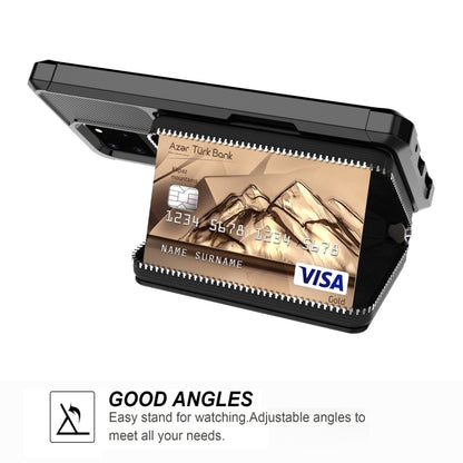 For Samsung Galaxy S20 Ultra Zipper Wallet Card Bag PU Back Phone Case(Black) by buy2fix