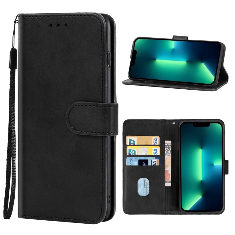 For iPhone 14 Plus Leather Phone Case  (Black) - iPhone 14 Plus Cases by buy2fix | Online Shopping UK | buy2fix