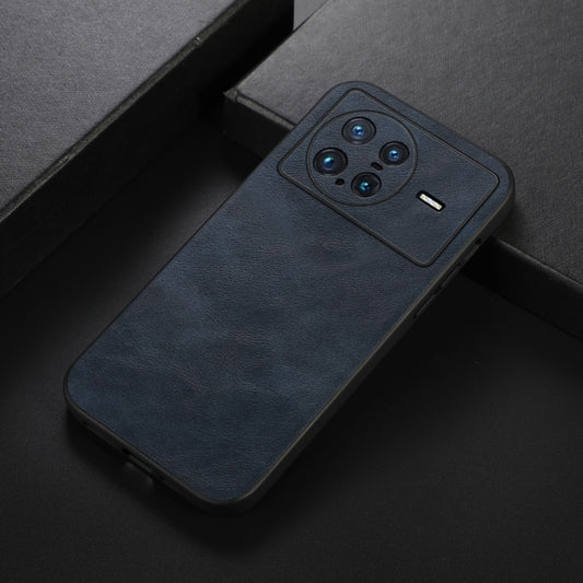 For vivo X Note Cowhide Texture PU Phone Case(Blue) - vivo Cases by buy2fix | Online Shopping UK | buy2fix