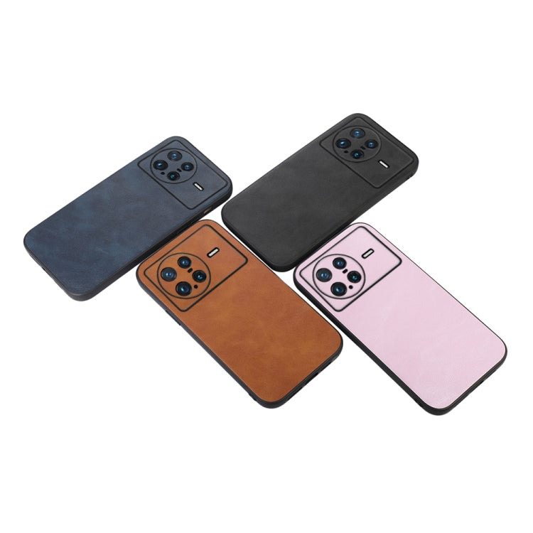 For vivo X Note Cowhide Texture PU Phone Case(Blue) - vivo Cases by buy2fix | Online Shopping UK | buy2fix