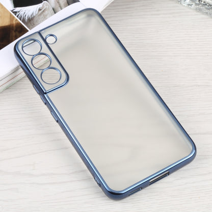 For Samsung Galaxy S22 5G SULADA Electroplating Shockproof Ultra-thin Matte TPU Phone Case(Blue) - Galaxy S22 5G Cases by SULADA | Online Shopping UK | buy2fix