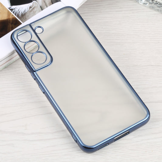 For Samsung Galaxy S22 5G SULADA Electroplating Shockproof Ultra-thin Matte TPU Phone Case(Blue) - Galaxy S22 5G Cases by SULADA | Online Shopping UK | buy2fix