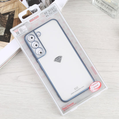 For Samsung Galaxy S22 5G SULADA Electroplating Shockproof Ultra-thin Matte TPU Phone Case(Blue) - Galaxy S22 5G Cases by SULADA | Online Shopping UK | buy2fix