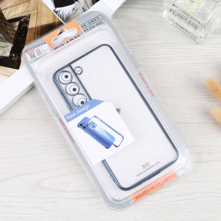 For Samsung Galaxy S22 5G SULADA Elastic Silicone Edge + TPU Phone Case(Blue) - Galaxy S22 5G Cases by SULADA | Online Shopping UK | buy2fix