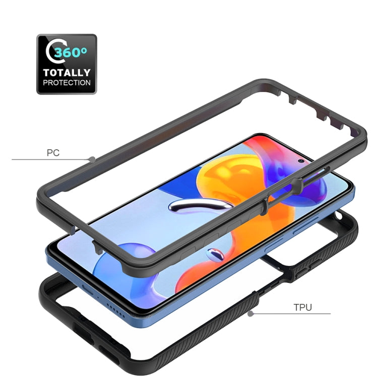 For Xiaomi Redmi Note 11 Pro Global Starry Sky Solid Color Series PC + TPU Phone Case(Black) by buy2fix