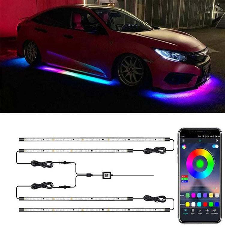 Car Modification Symphony Voice Control LED Chassis Lights, Specification:2 x 120cm + 2 x 150cm - Atmosphere lights by buy2fix | Online Shopping UK | buy2fix