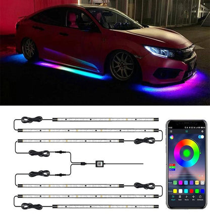 Car Modification Symphony Voice Control LED Chassis Lights, Specification:4 x 60cm + 2 x 150cm - Atmosphere lights by buy2fix | Online Shopping UK | buy2fix