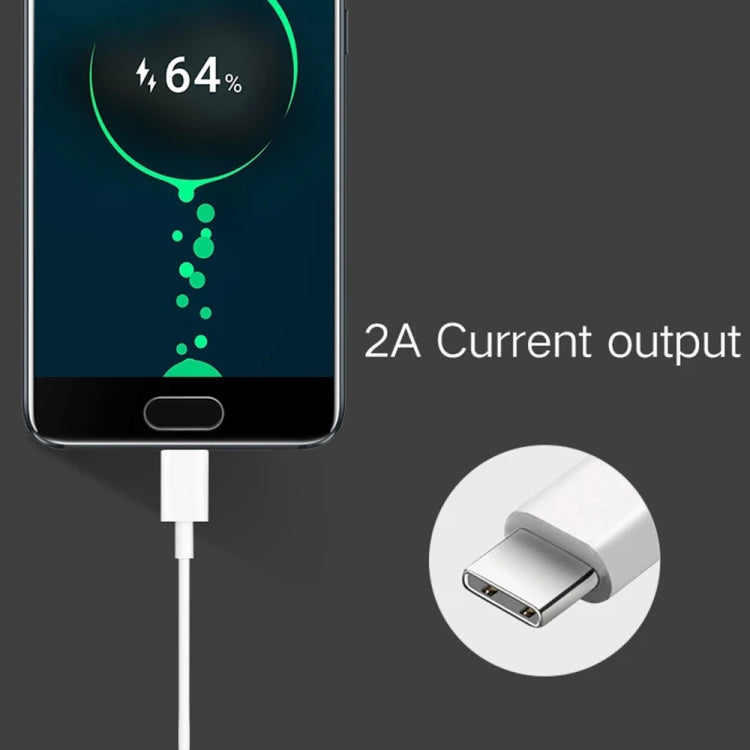 2A USB to USB-C / Type-C Data Cable, Cable Length:1m(White) by buy2fix