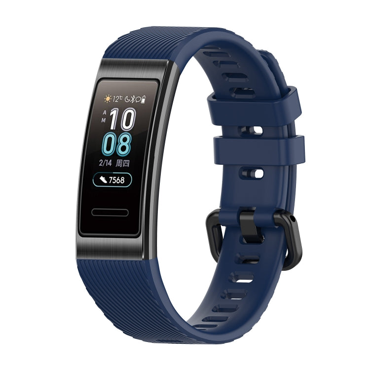 For Huawei Band 3 & 4 Pro Silicone Watch Band(Navy Blue) - Watch Bands by buy2fix | Online Shopping UK | buy2fix