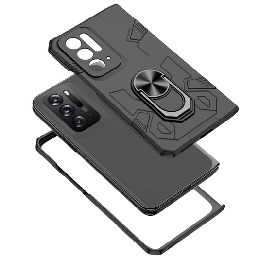 For OPPO Find N Matte UV Shockproof Phone Case(Black) by buy2fix