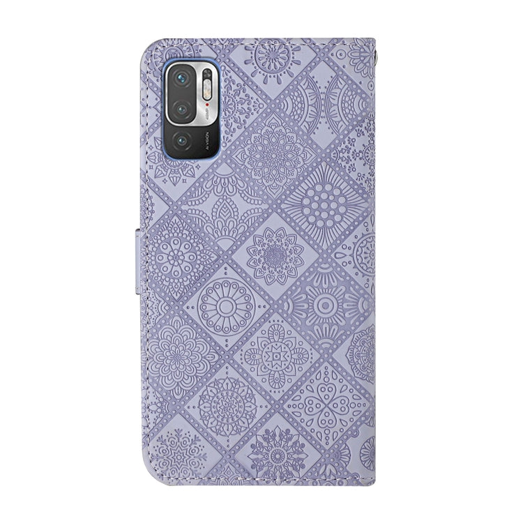 For Xiaomi Redmi Note 10 5G Ethnic Style Embossed Pattern Leather Phone Case(Purple) - Xiaomi Cases by buy2fix | Online Shopping UK | buy2fix