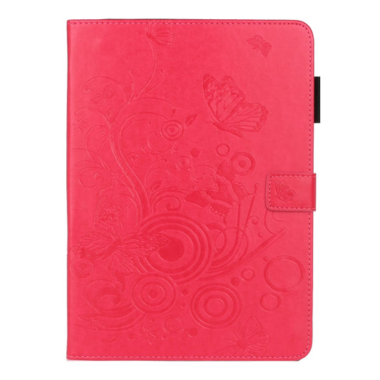 For iPad mini 2024 / mini 6 Embossed Butterfly Pattern Smart Leather Tablet Case(Rose Red) - iPad mini 6 Cases by buy2fix | Online Shopping UK | buy2fix