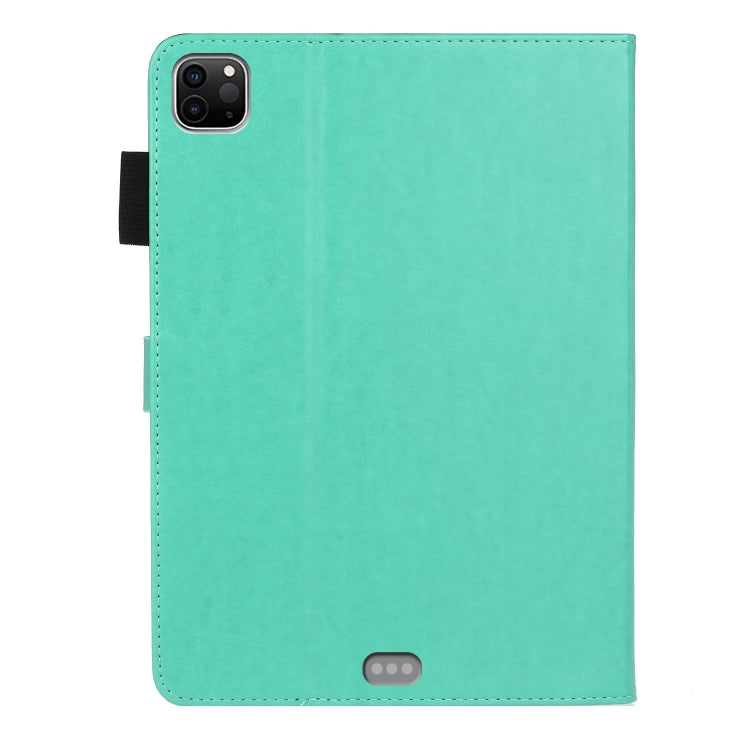 For iPad Pro 11 inch 2020 / 2018 Embossed Plum Bossom Pattern Smart Leather Tablet Case(Green) - iPad Pro 11 (2020) Cases by buy2fix | Online Shopping UK | buy2fix