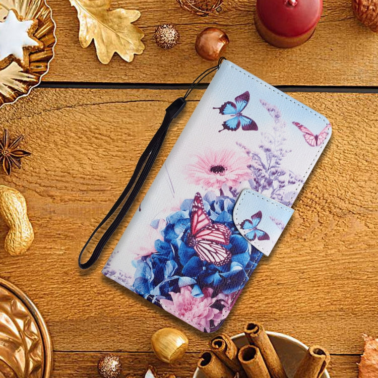 For Xiaomi Redmi 10 Painted Pattern Flip Leather Phone Case(Purple Butterfly) - Xiaomi Cases by buy2fix | Online Shopping UK | buy2fix