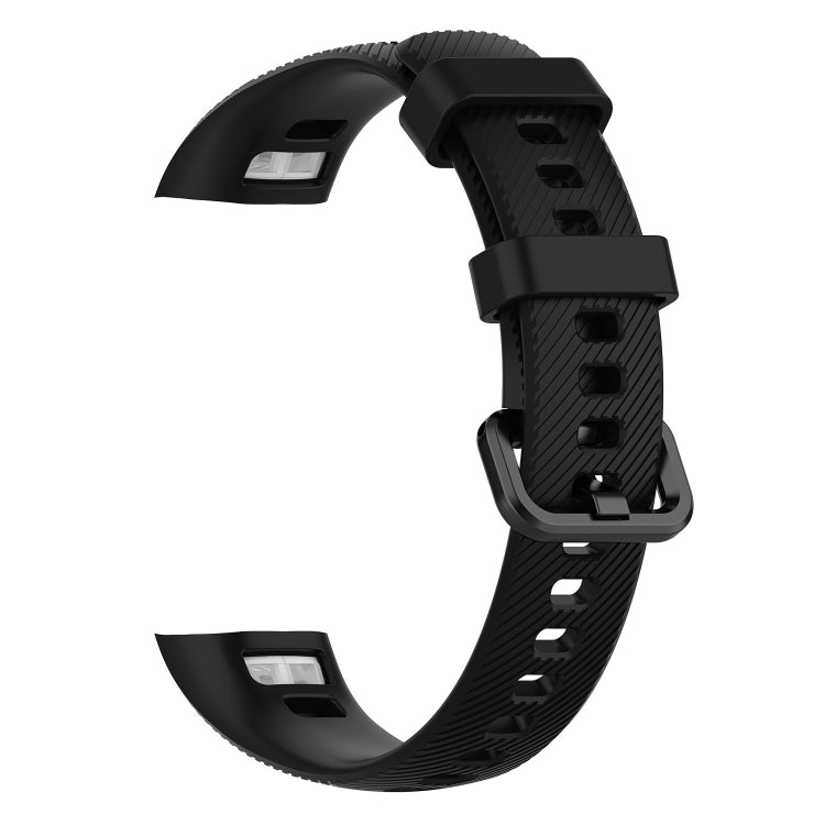 Silicone Watch Band for Huawei Honor Band 4 & 5(Black) by buy2fix