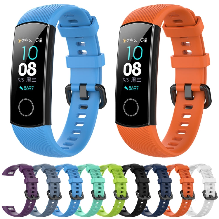Silicone Watch Band for Huawei Honor Band 4 & 5(Black) by buy2fix