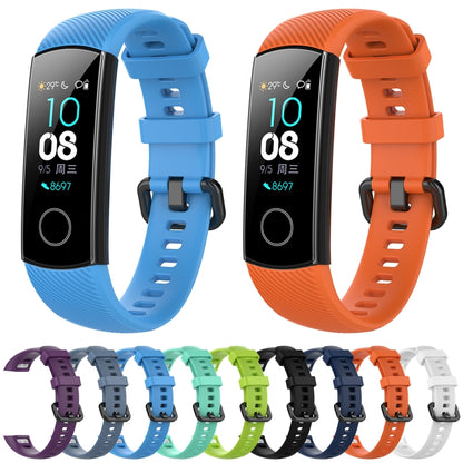 Silicone Watch Band for Huawei Honor Band 4 & 5(Black) by buy2fix