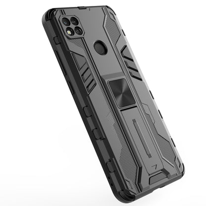 For Xiaomi Redmi 10A Supersonic PC + TPU Shock-proof Phone Case with Holder(Black) - Xiaomi Cases by buy2fix | Online Shopping UK | buy2fix