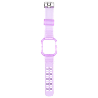 Transparent Watch Band For Apple Watch Series 9&8&7 41mm / SE 3&SE 2&6&SE&5&4 40mm / 3&2&1 38mm(Transparent Purple) by buy2fix