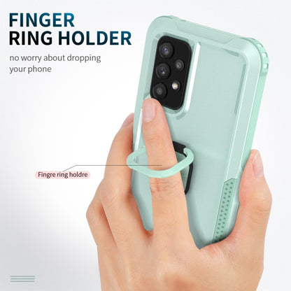 For Samsung Galaxy A73 5G 3 in 1 Ring Holder PC + TPU Phone Case(Mint Green) by buy2fix