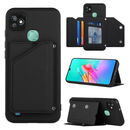 For Infinix Smart HD 2021-X612 Skin Feel PU + TPU + PC Phone Case(Black) - Infinix Cases by buy2fix | Online Shopping UK | buy2fix