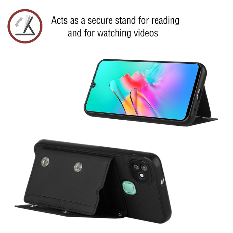 For Infinix Smart HD 2021-X612 Skin Feel PU + TPU + PC Phone Case(Black) - Infinix Cases by buy2fix | Online Shopping UK | buy2fix