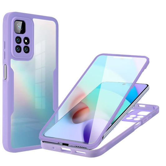 For Xiaomi Redmi 10 Acrylic + TPU 360 Degrees Full Coverage Phone Case(Purple) - Xiaomi Cases by buy2fix | Online Shopping UK | buy2fix