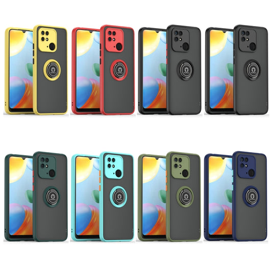 For Xiaomi Redmi 10C Q Shadow 1 Series TPU + PC Ring Holder Phone Case(Sky Blue) - Xiaomi Cases by buy2fix | Online Shopping UK | buy2fix