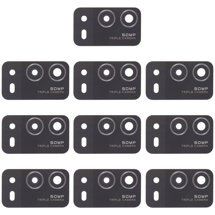For OPPO A55 4G 10pcs Back Camera Lens - Camera Series by buy2fix | Online Shopping UK | buy2fix