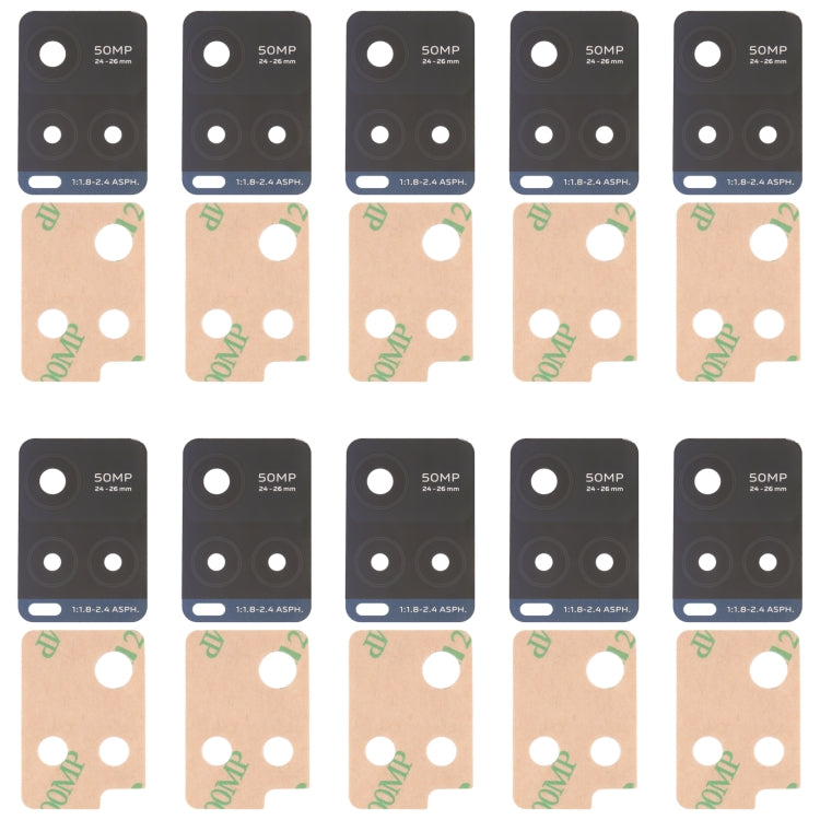 For vivo Y21S / Y33S / Y33T 10pcs Back Camera Lens - Camera Parts by buy2fix | Online Shopping UK | buy2fix