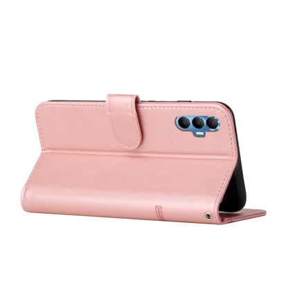 For Tecno Spark 8 Pro Stitching Calf Texture Buckle Leather Phone Case(Pink) by buy2fix
