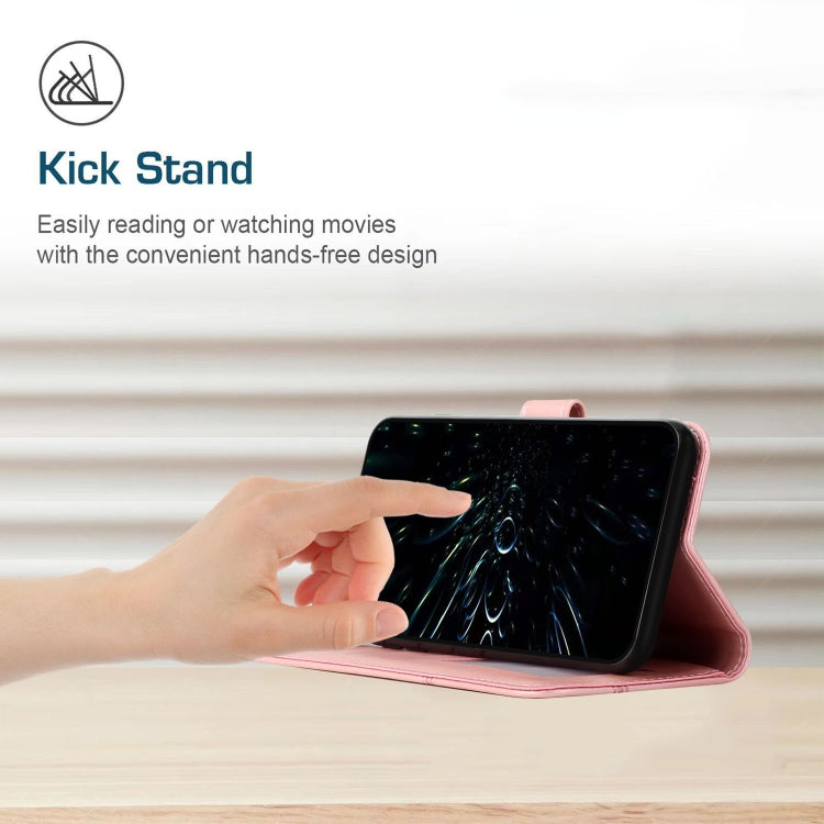 For Tecno Spark 8 Pro Stitching Calf Texture Buckle Leather Phone Case(Pink) by buy2fix